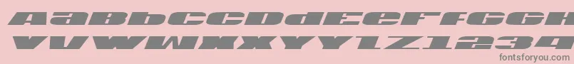 Usav2i-Schriftart – Graue Schriften auf rosa Hintergrund