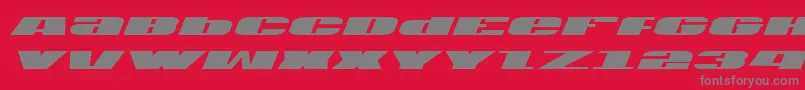 Czcionka Usav2i – szare czcionki na czerwonym tle