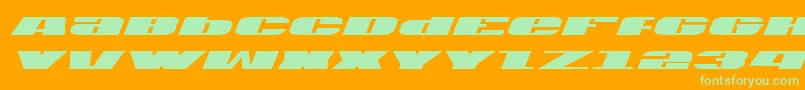Usav2i Font – Green Fonts on Orange Background