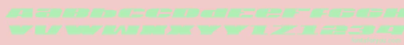 Usav2i-Schriftart – Grüne Schriften auf rosa Hintergrund
