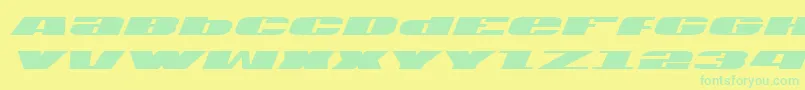 Usav2i Font – Green Fonts on Yellow Background