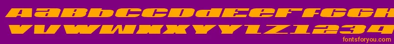 Usav2i Font – Orange Fonts on Purple Background