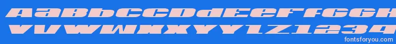 Usav2i Font – Pink Fonts on Blue Background