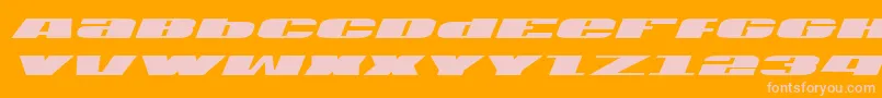 Usav2i Font – Pink Fonts on Orange Background