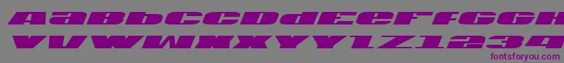 フォントUsav2i – 紫色のフォント、灰色の背景