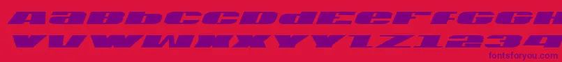 Usav2i Font – Purple Fonts on Red Background