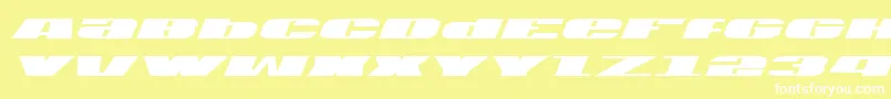 Usav2i Font – White Fonts on Yellow Background