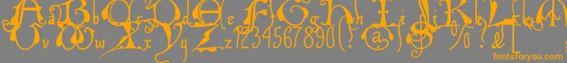 More about Xiparlmb Font Xiparlmb Font – Orange Fonts on Gray Background