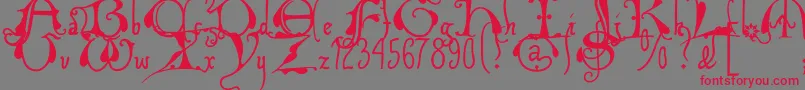 Xiparlmb Font – Red Fonts on Gray Background