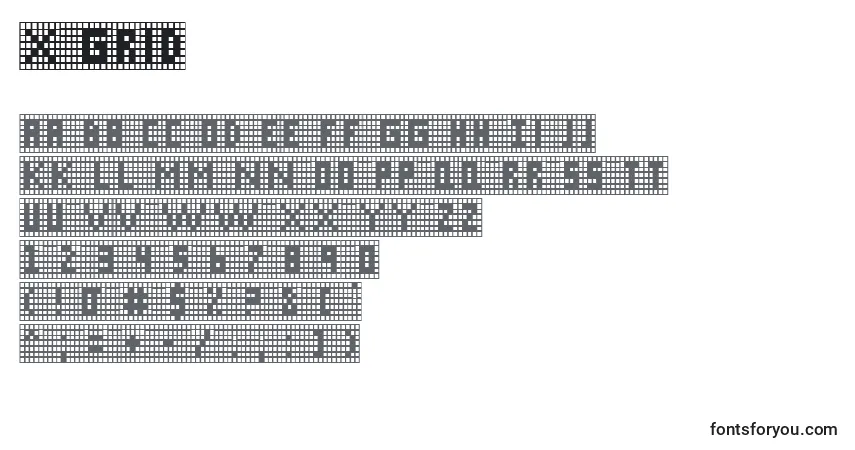 Шрифт X Grid – алфавит, цифры, специальные символы