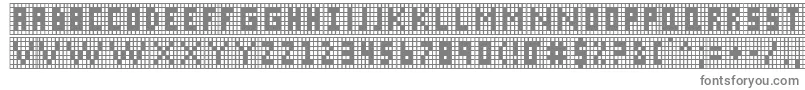 Czcionka X Grid – szare czcionki na białym tle