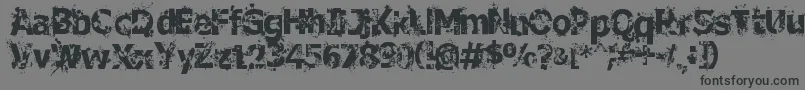 CrimeScene Font – Black Fonts on Gray Background