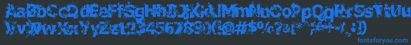 CrimeScene Font – Blue Fonts on Black Background