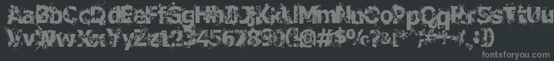 CrimeScene Font – Gray Fonts on Black Background