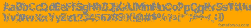 CrimeScene Font – Gray Fonts on Orange Background
