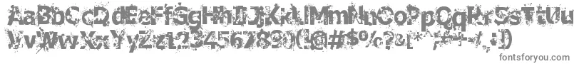 CrimeScene Font – Gray Fonts on White Background