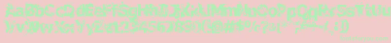 CrimeScene Font – Green Fonts on Pink Background