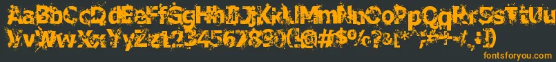 CrimeScene Font – Orange Fonts on Black Background