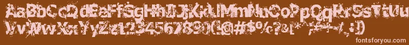 Шрифт CrimeScene – розовые шрифты на коричневом фоне
