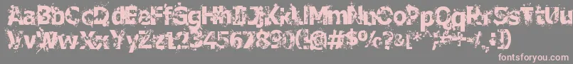 CrimeScene Font – Pink Fonts on Gray Background