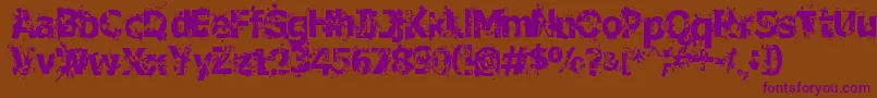 Шрифт CrimeScene – фиолетовые шрифты на коричневом фоне