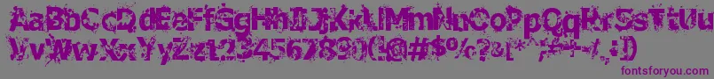 CrimeScene Font – Purple Fonts on Gray Background