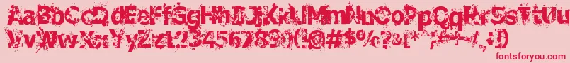 Шрифт CrimeScene – красные шрифты на розовом фоне
