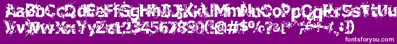 CrimeScene Font – White Fonts on Purple Background