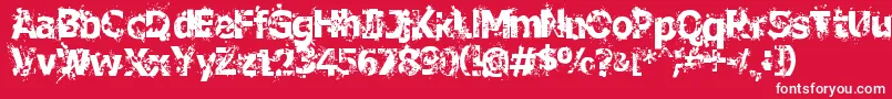 CrimeScene Font – White Fonts on Red Background