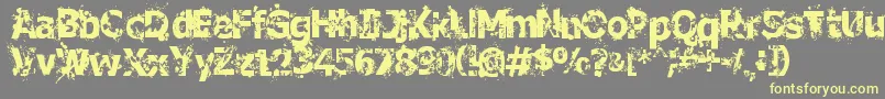 Шрифт CrimeScene – жёлтые шрифты на сером фоне