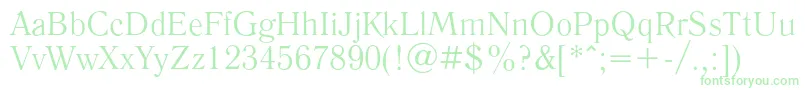 Literaturnayac Font – Green Fonts on White Background