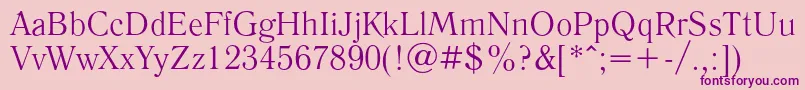 Literaturnayac Font – Purple Fonts on Pink Background