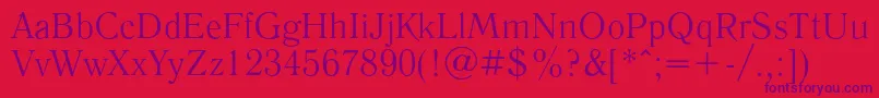 Literaturnayac Font – Purple Fonts on Red Background