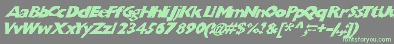 Chunbsl Font – Green Fonts on Gray Background