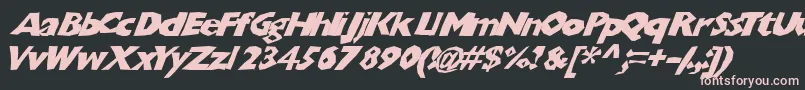 Chunbsl Font – Pink Fonts on Black Background