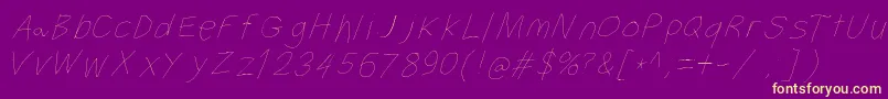 Filamentthreeseven Font – Yellow Fonts on Purple Background