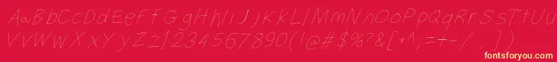 Filamentthreeseven Font – Yellow Fonts on Red Background