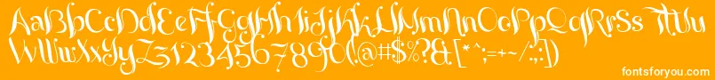 Yoghurt Font – White Fonts on Orange Background