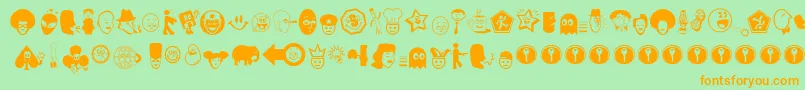 Goodhead Font – Orange Fonts on Green Background