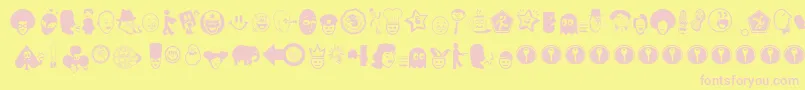 Goodhead Font – Pink Fonts on Yellow Background