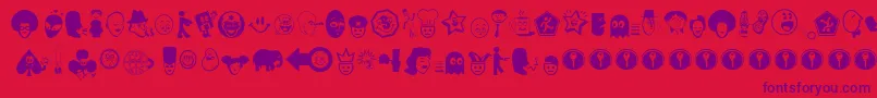 Goodhead Font – Purple Fonts on Red Background