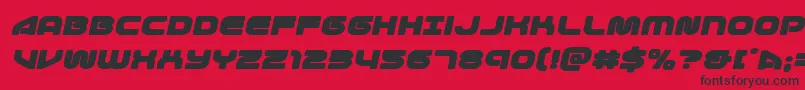 1stenterprisesexpandital Font – Black Fonts on Red Background