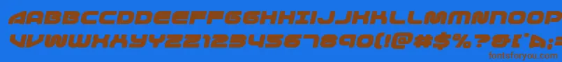 Шрифт 1stenterprisesexpandital – коричневые шрифты на синем фоне
