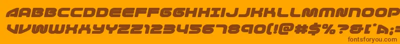 1stenterprisesexpandital-Schriftart – Braune Schriften auf orangefarbenem Hintergrund