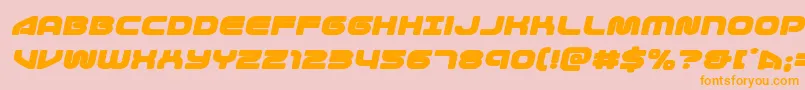 Weitere Informationen zur 1stenterprisesexpandital-Schriftart 1stenterprisesexpandital-Schriftart – Orangefarbene Schriften auf rosa Hintergrund