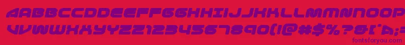 1stenterprisesexpandital Font – Purple Fonts on Red Background