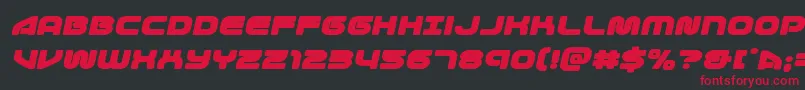 1stenterprisesexpandital Font – Red Fonts on Black Background