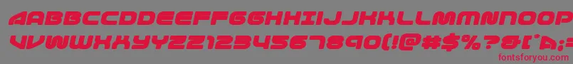 1stenterprisesexpandital Font – Red Fonts on Gray Background