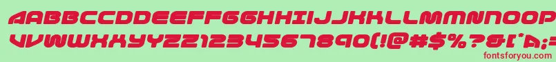 1stenterprisesexpandital Font – Red Fonts on Green Background