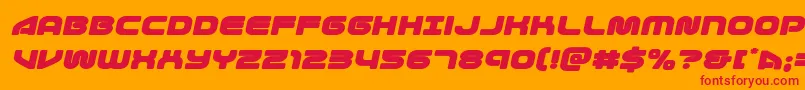 1stenterprisesexpandital Font – Red Fonts on Orange Background